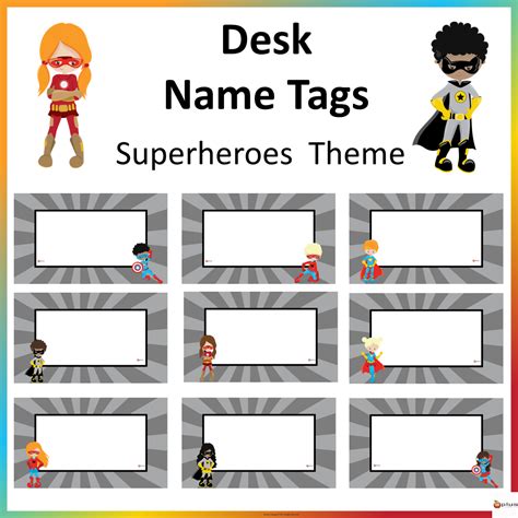 Superhero Theme Name Tags Editable | Made By Teachers