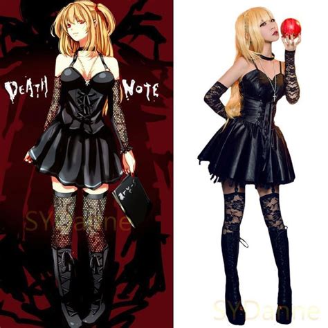 Death Note Misa Amane Cosplay Set Goth Anime Girl Kawaii Babe