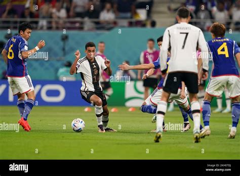 Doha Qatar November Jamal Musiala Of Germany Controls The Ball