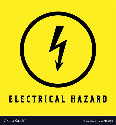 electrical hazard symbol royalty  vector image