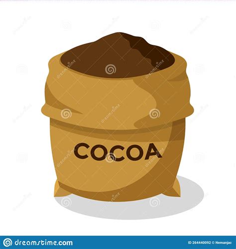 Cocoa Powder Brown Hemp Bag Stock Illustration Illustration Of Aroma