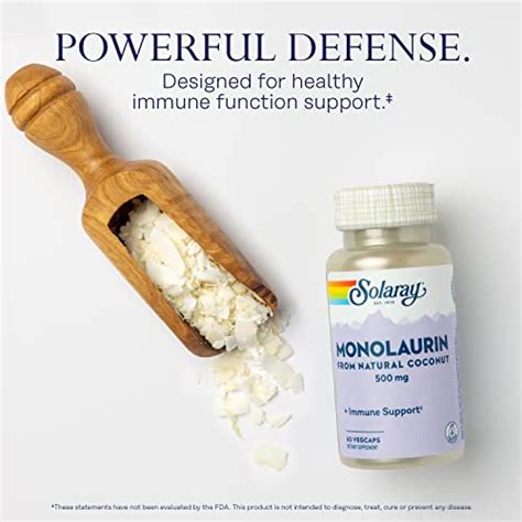 Solaray Monolaurin Mg Immune Support Supplement From Natural