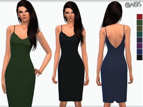 The Sims Resource Cami Strap Slinky Dress By Oranostr • Sims 4 Downloads Short Tight Dress