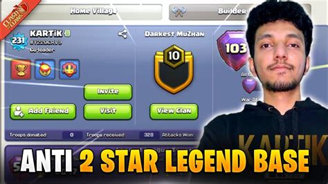 New Top 10 Th14 Anti 2 Star Legend Bases With Links Best TH14