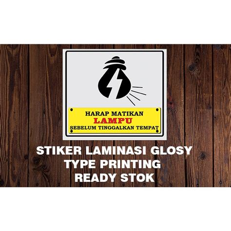 Jual Stiker Matikan Keran Dan Matikan Lampu Shopee Indonesia