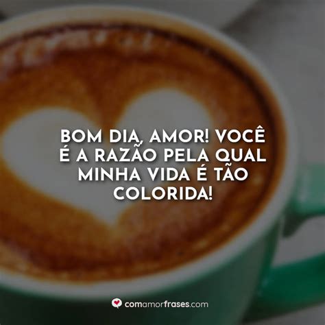 Bom Dia Amor Você é A Razão Pela Qual Minha Vida é Tão Colorida