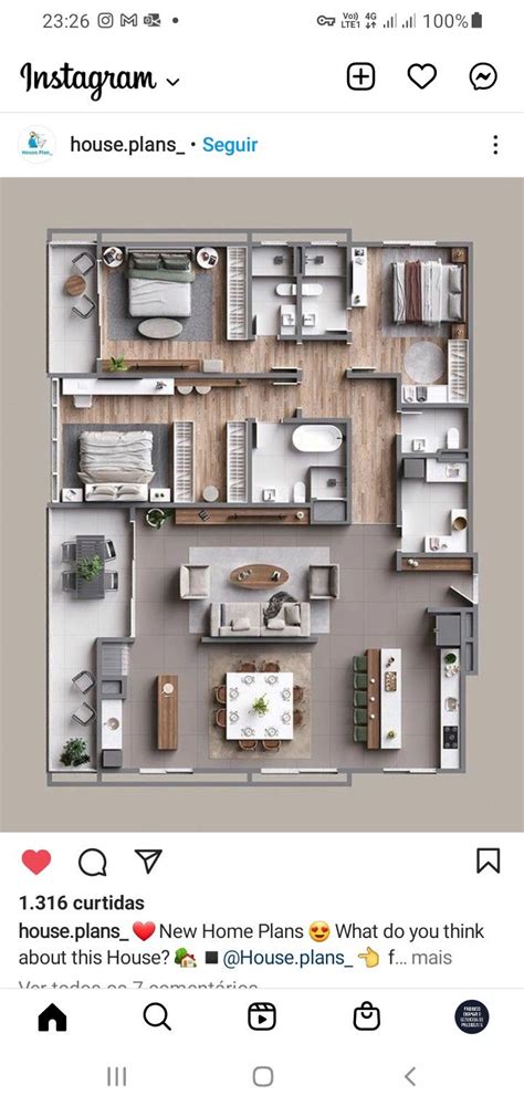 Pingl Par Lisias Roberto Coimbra Sur House Plans De Maison Bungalow