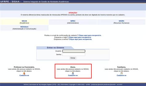 Como Realizar Primeiro Acesso Auto Cadastro No Sigaa Aluno