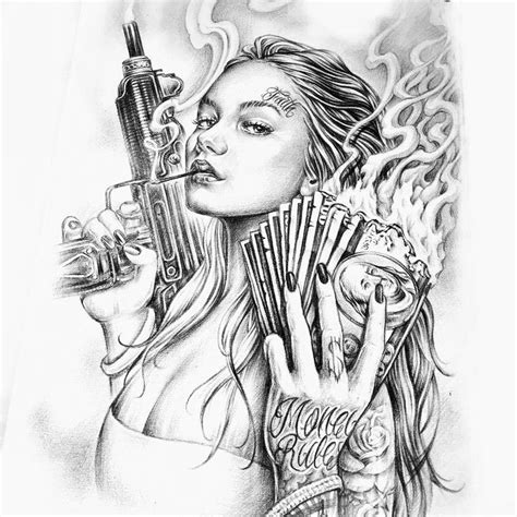 Pin by Weißer Hai on Chicano tattoo Chicano style tattoo Prison art