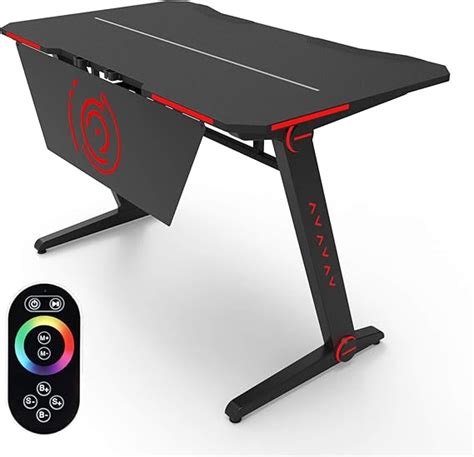 HFTEK Ergonomischer Gaming Schreibtisch Gaming Tisch Gamer Desk