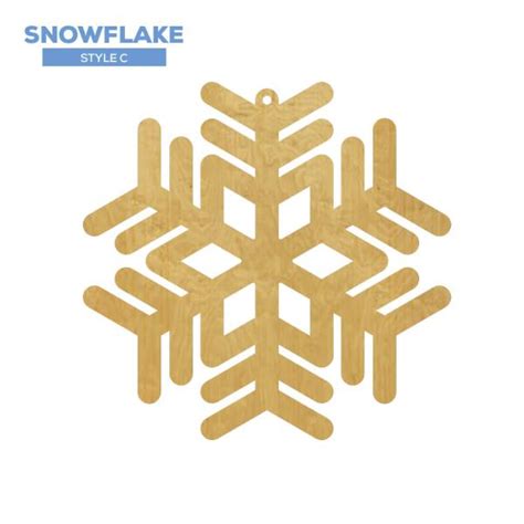 Wood Snowflake Style C