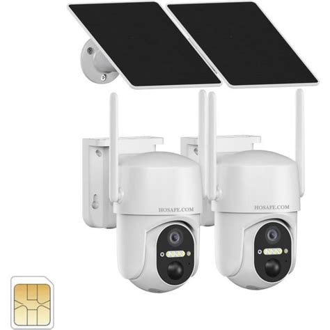 G Lte Cam Ra Surveillance Ext Rieur Solaire Sans Fil K Hd G Batterie