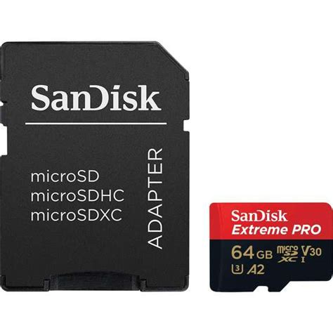 Sandisk 64gb Extreme Pro Sdxc Uhs I Card C10 U3 V30 4k Uhd Sd