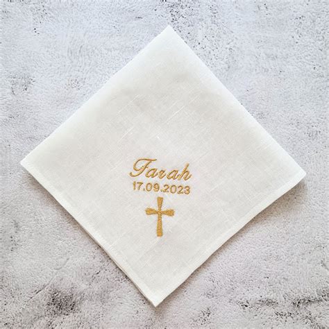 Irish Linen Wedding Handkerchief Custom Embroidered With Etsy