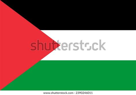 Palestine Flag Official Colors Palestinian Country Stock Illustration ...