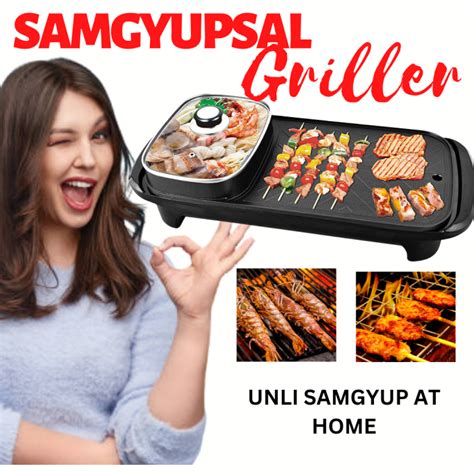 Best Griller Portable Buy Now 2in1 Korean Samgyupsal Grilled Bbq And Hotpot Portable Best For