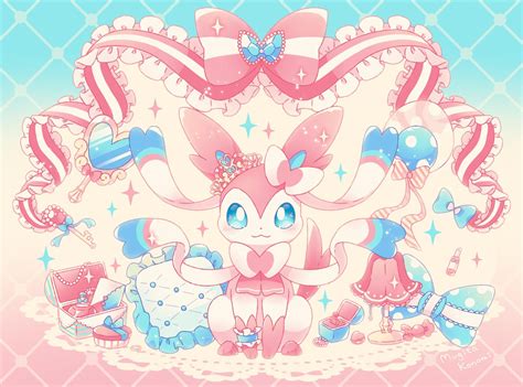 ニンフィア「プリンセスの秘密の宝物🎀💎 ニンフィアの日 」麦田このみ🎀イラストレーターのイラスト