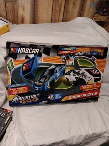 Adventure Force Nascar Crash Racers Figure Motorized Car Race Track