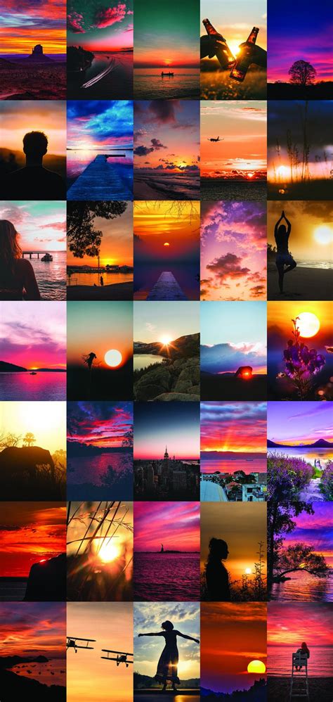 Sunset Aesthetic Wall Collage Kit Sunset Love Aesthetic Etsy