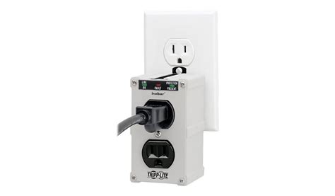 Tripp Lite Isobar Surge Protector Wallmount Direct Plug In 2 Outlet 1410 J Surge Protector