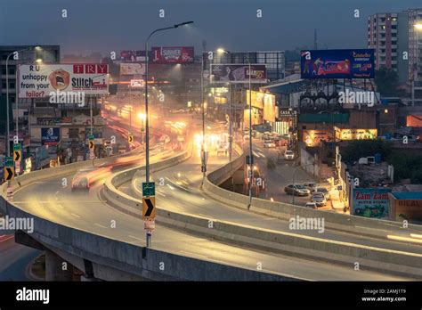 PESHAWAR, KPK, PAKISTAN-07 MAY, 2016: Busy fly over in Peshawar ...