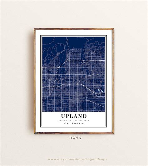 Upland California Map Upland CA Map Upland City Map Upland | Etsy