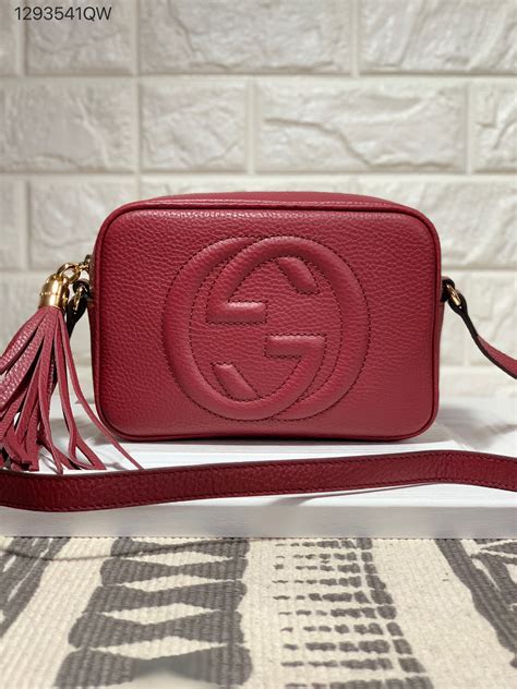 Gucci Soho Disco Cross Body Camera Bag Burgundy Gucci Bag Gucci Soho Disco Gucci