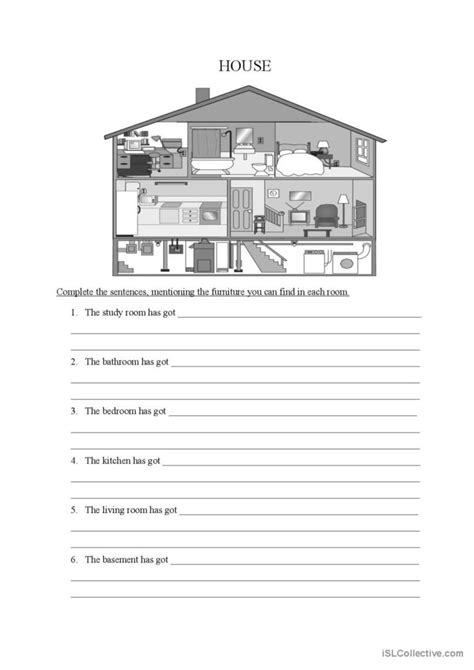 The House English ESL Worksheets Pdf Doc