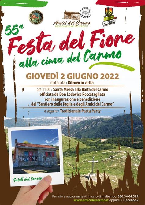 Tutto Pronto Per La Tradizionale Festa Del Fiore Sul Monte Carmo