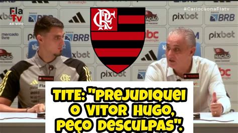 COLETIVA DO FLAMENGO TITE PEDE DESCULPAS A JOGADOR E PEDE MAIS TEMPO