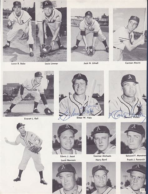 Elmer Valo Dave Philley Marty Marion Signed 1950 S Baseball Album