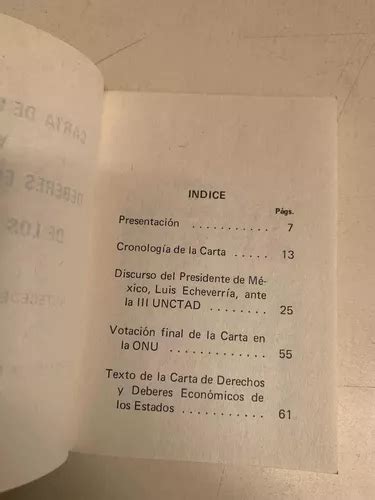 Carta De Derechos Y Deberes Economicos De Los Estados En Venta En 3380