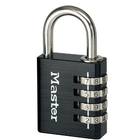 Master Lock Cadenas à combinaison Aluminium Noir 40 mm 7640EURDBLK