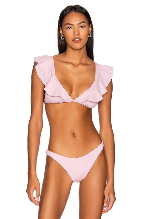 Eberjey Pique Graziela Bikini Top In Misty Rose REVOLVE