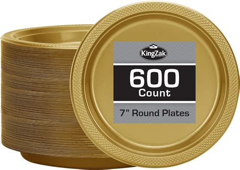 Amazon Hanna K Signature Collection Gold Plastic Plates 7 Inch