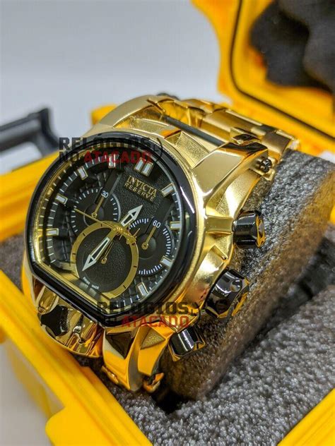 Comprar Invicta Zeus Magnum Dourado Detalhe Preto Linha Gold Resistente