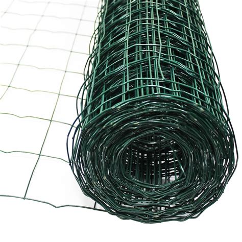 Pvc Coated Galvanised Steel Welded Green Fence Mesh 100 X 100mm Hole