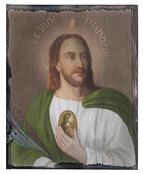 Saint Jude Rustic Wood Plaque Catholic To The Max Online Catholic Store