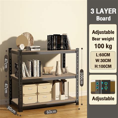 Newlala Tier Heavy Duty Rack Metal Rack Boltless Rack Shelf Rak