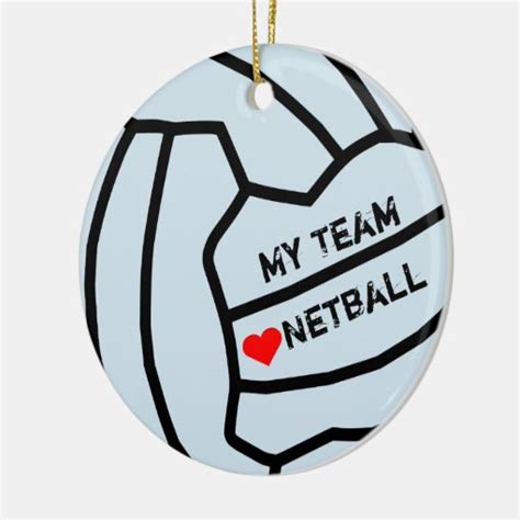 Personalised Netball Ball Design Ceramic Ornament | Zazzle