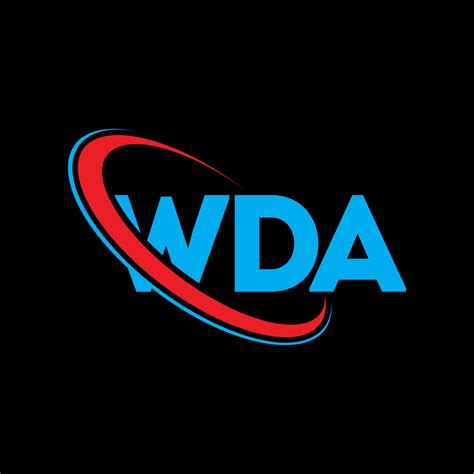 Logotipo De Wda Carta Wda Diseño Del Logotipo De La Letra Wda