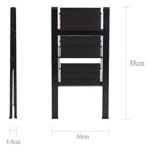 Ripley ESCALERA 3 PELDAÑOS PLEGABLE DE ACERO CON ANTIDESLIZANTE