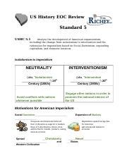 Apush Review Guide Imperialism Docx Us History Eoc Review