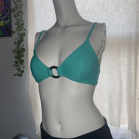 No Boundaries Women S Green Bikini And Tankini Tops Depop