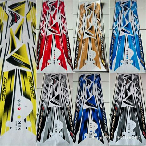 Striping Sticker Trim Variations Thailand Motorcycle Honda Supra X 125