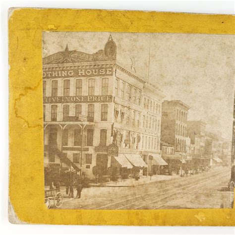 Star Clothing House Building Stereoview C1865 St Louis Chestnut Street