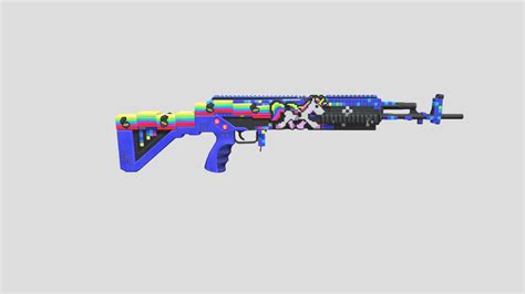 PUBG: 8bit Unicorn - M762 (Lv. 1) - 3D model by halloweeks [8eb689e ...