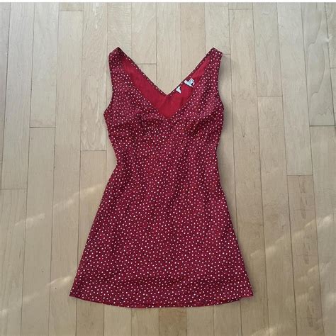 Princess Polly Red Floral Nellie Dress Tag Depop