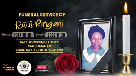 Funeral Service Of Ruth Ringani Youtube