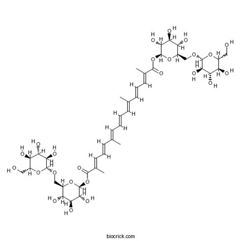 西红花苷 Crocin 42553 65 1 天然产物（标准品） 百奥克睿官网